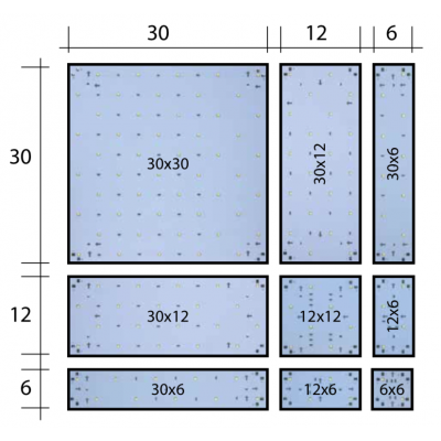 Placa 60mm x 300mm 10 Leds SMD 2835 2,5W 24V 